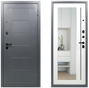 Титан (мет/МДФ зеркало) чёрная фурнитура